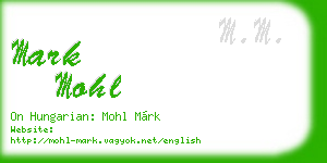 mark mohl business card